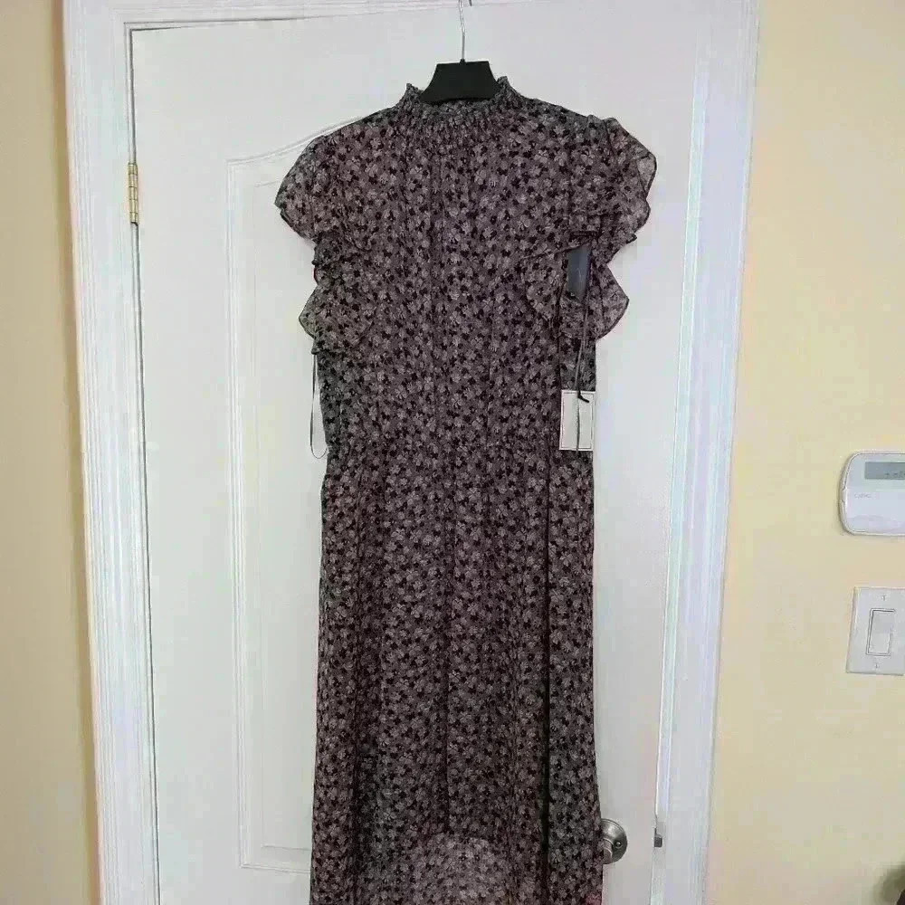 Pink purple floral 1 State dress from Melanie Lynn bnwt asymmetric hem line